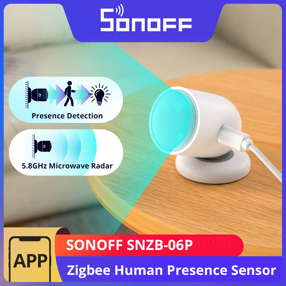 Sonoff Basic Switch - SONOFF SNZB-06P Zigbee İnsan Varlığı Sensörü