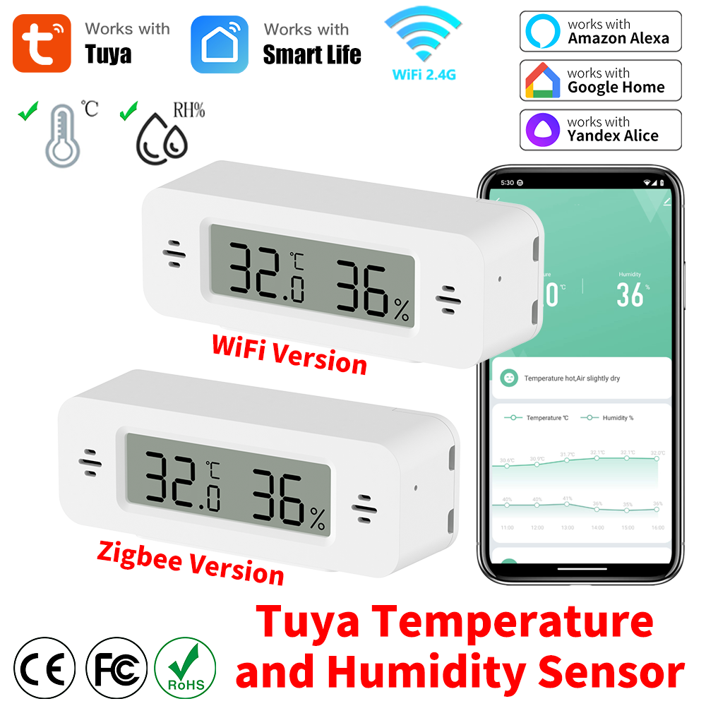 Home Automation Ideas - Tuya WiFi/Zigbee Sıcaklık Nem Sensörü Akıllı