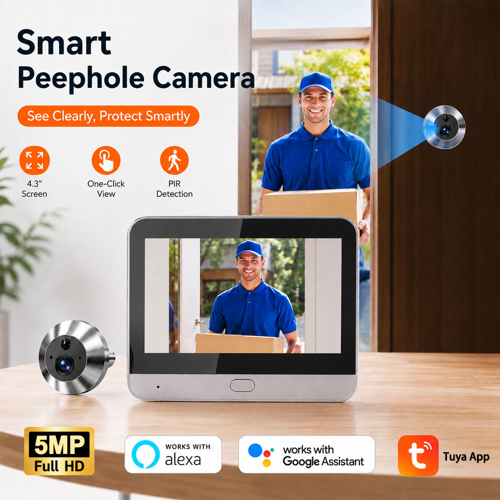 Smart Doorbell Wired - Tuya Smart 5MP 140 ° Geniş