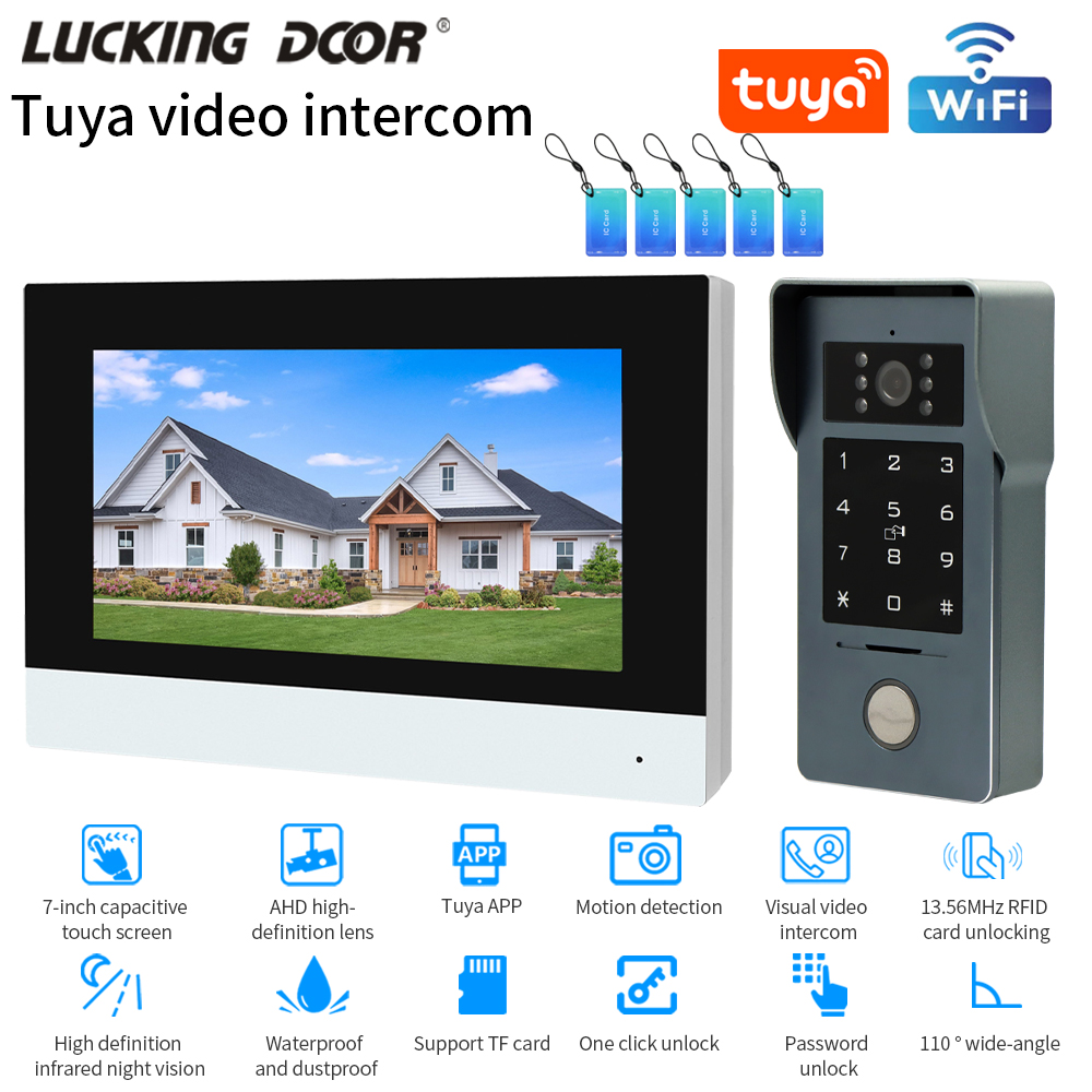 Smart Doorbell Wired - Tuya Wifi 7/10 Inç Görüntülü Interkom