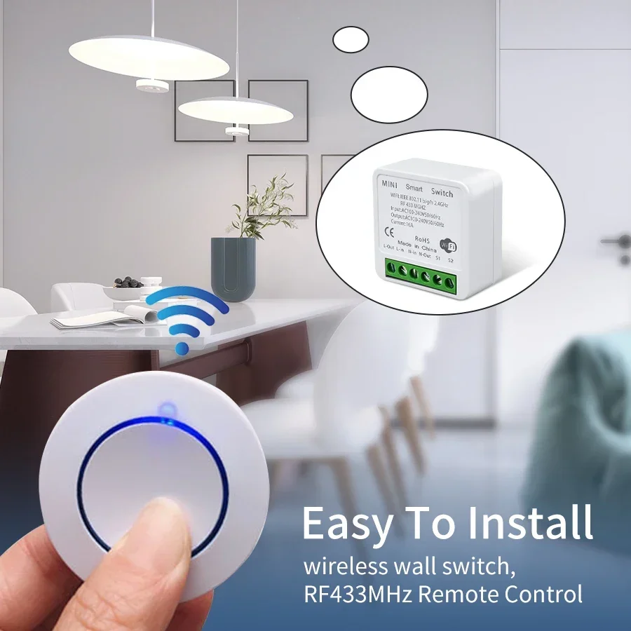 Sonoff Basic Switch - Tuya WiFi akıllı anahtar 16A RF433Mhz