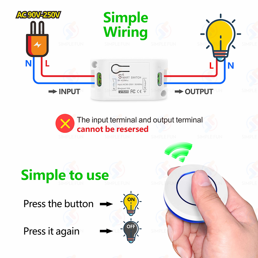Kablosuz RF433MHz Uzaktan Kuma - Sonoff Basic Switch incelemesi ve fiyatı
