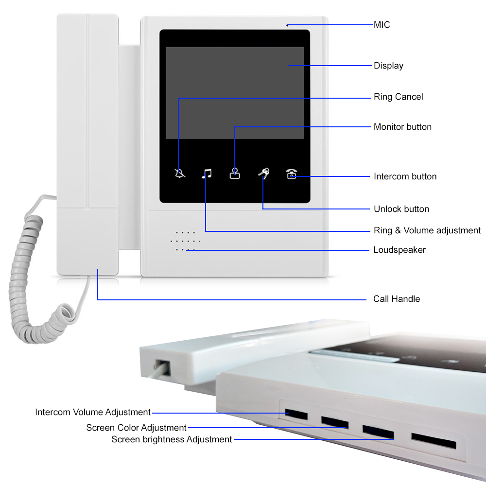 Ev Desteği için 4.3 Inç LCD Gö - Smart Doorbell Wired incelemesi ve fiyatı