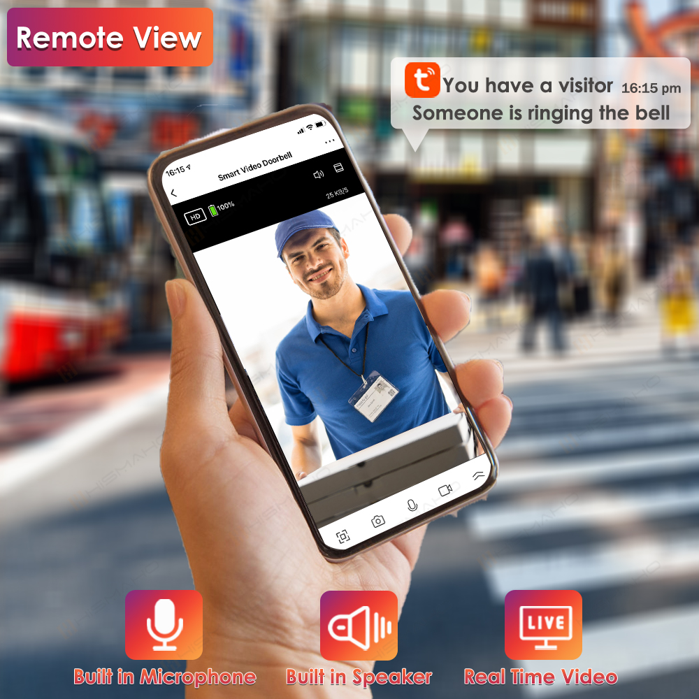 Tuya WiFi kapı zili kamera açı - Smart Doorbell Wired incelemesi ve fiyatı