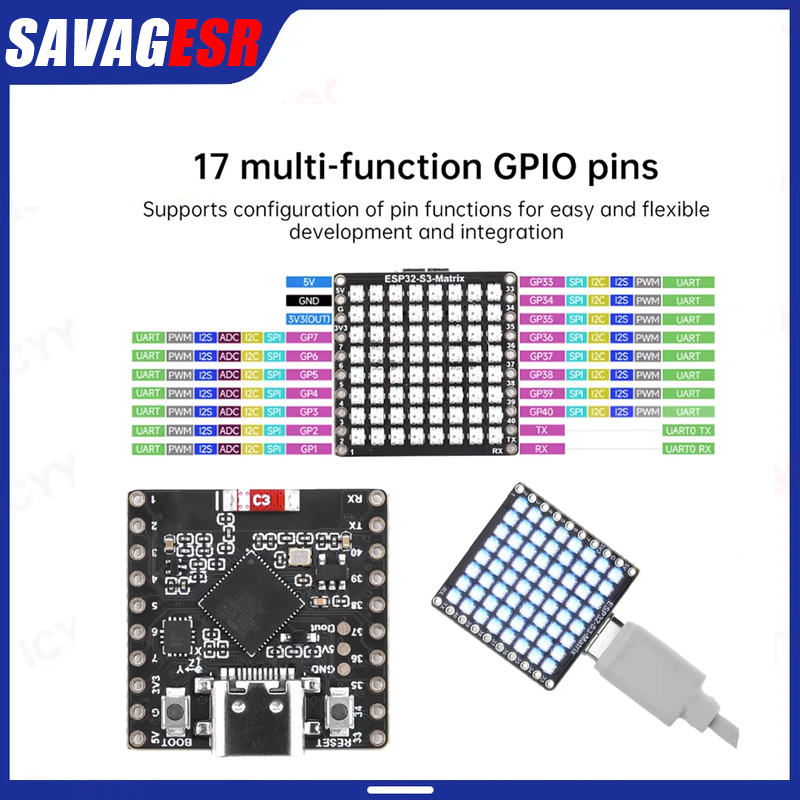 ESP32-S3 Matrix WIFI Bluetooth - Rgb Led Matrix 8X8 incelemesi ve fiyatı