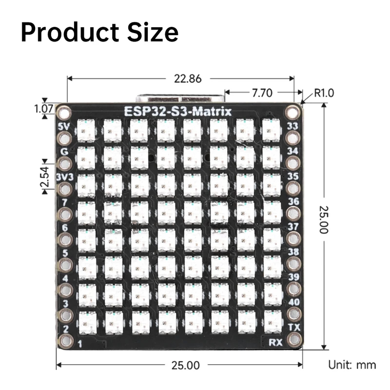 ESP32-S3 Matrix WIFI Bluetooth - Rgb Led Matrix 8X8 incelemesi ve fiyatı