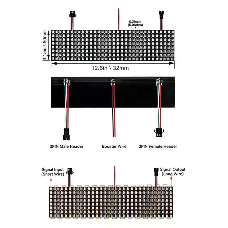WS2812B Akıllı Piksel Modülü M - Rgb Led Matrix 8X8 incelemesi ve fiyatı