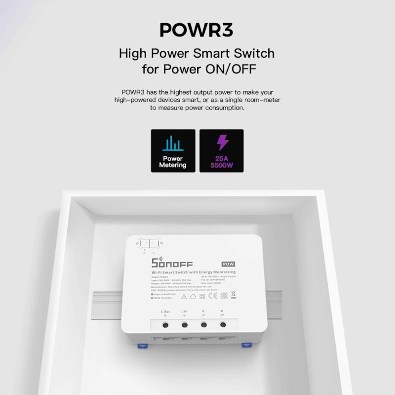 SONOFF POW POWR3/Powr316/POWR3 - Sonoff Basic Switch incelemesi ve fiyatı