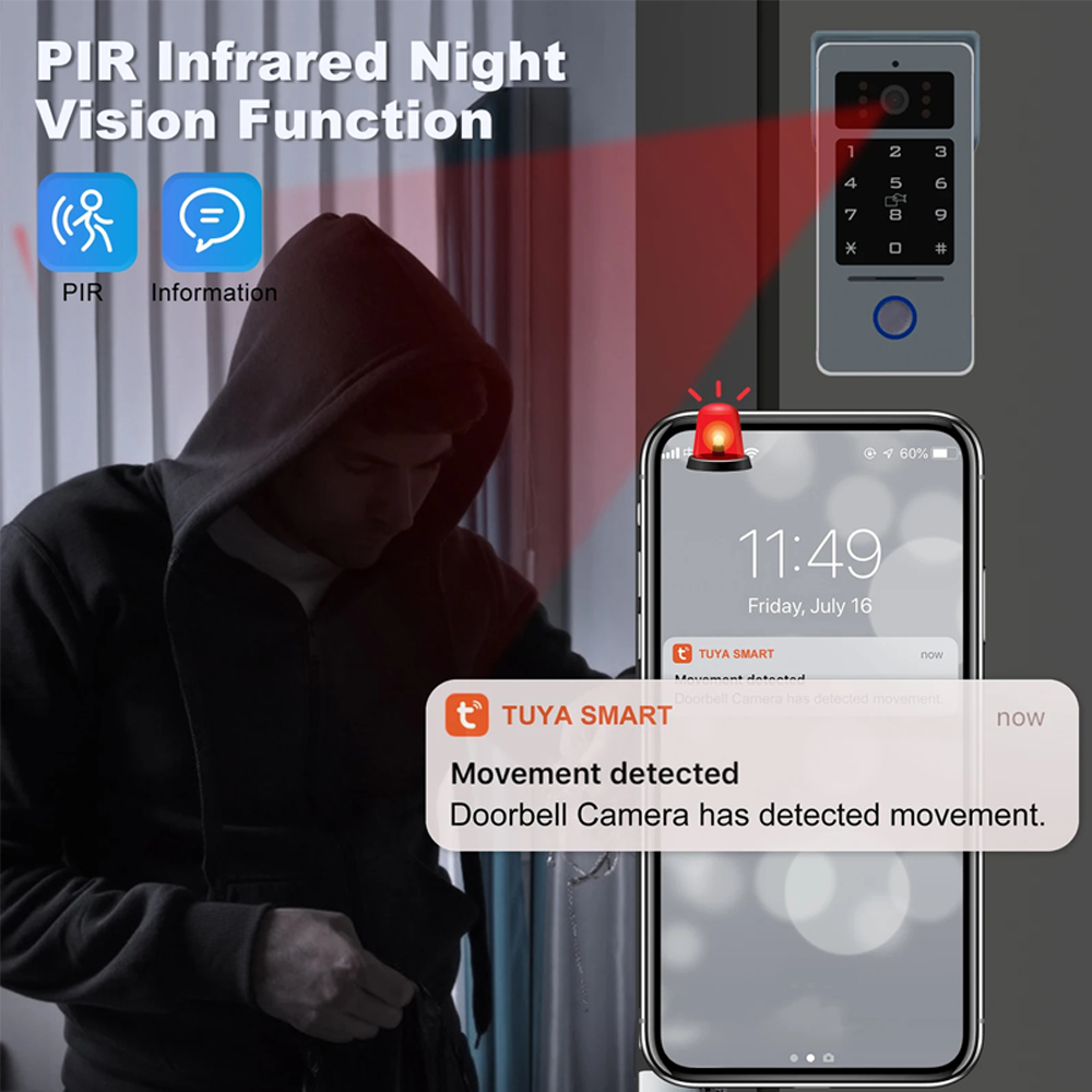 Tuya Wifi 7/10 Inç Görüntülü I - Smart Doorbell Wired incelemesi ve fiyatı