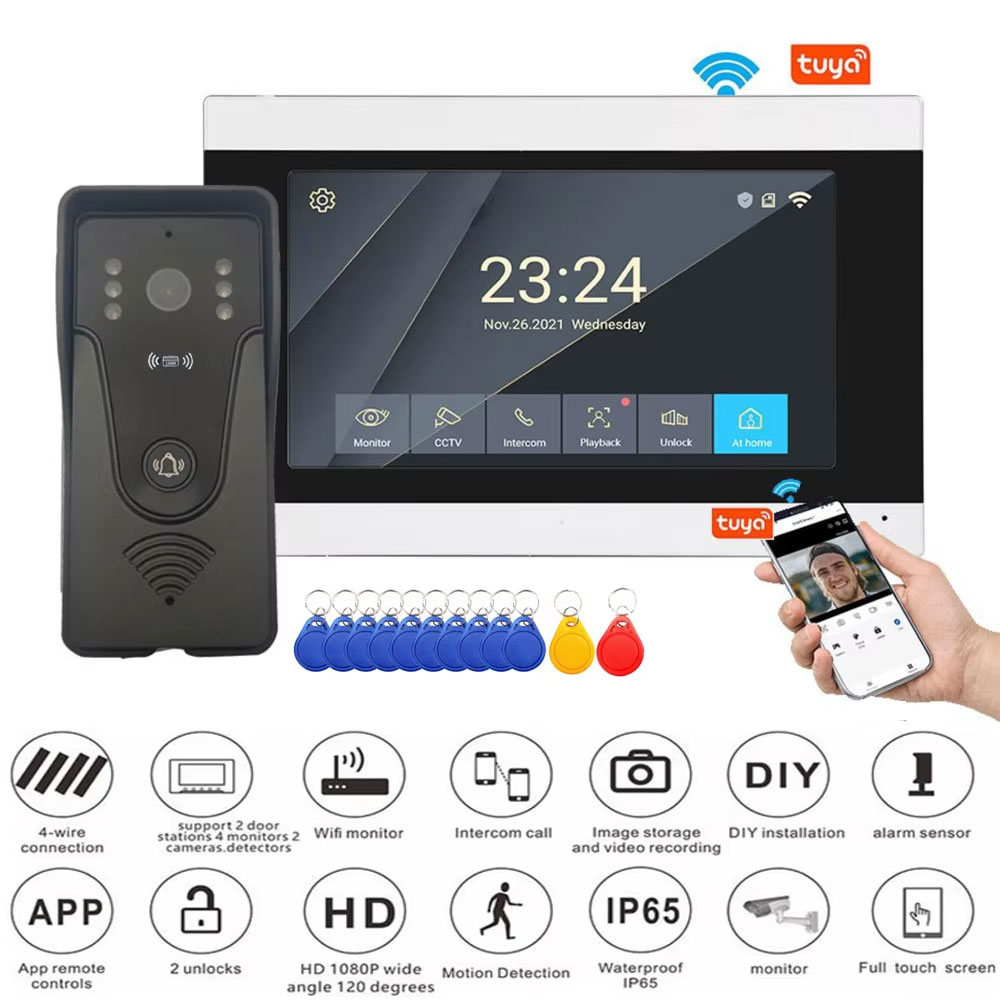 Tuya 1080 P 7 Inç Renkli Dokun - Smart Doorbell Wired incelemesi ve fiyatı